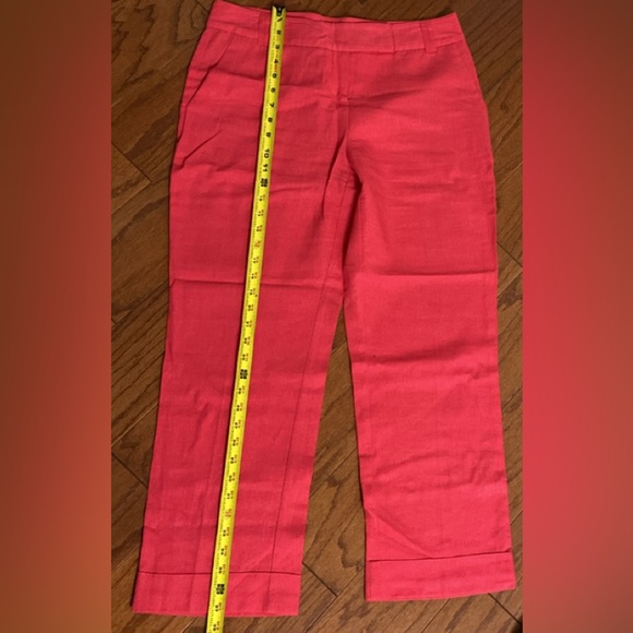 Cato pink /orange linen pants w/cuffs size 8P - Picture 12 of 15